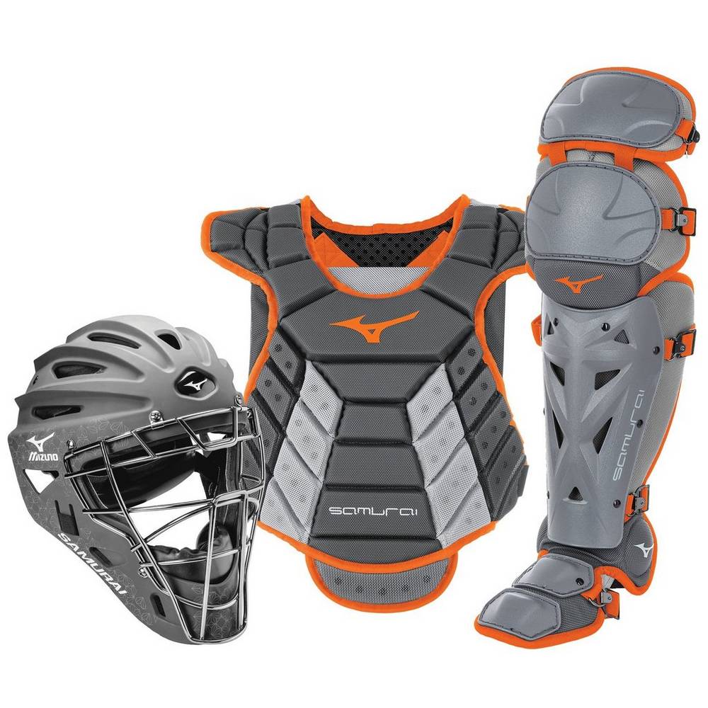 Damske Catchers Gear Mizuno Samurai Boxed (14-15") Siva/Oranžové Vypredaj TIOX69751